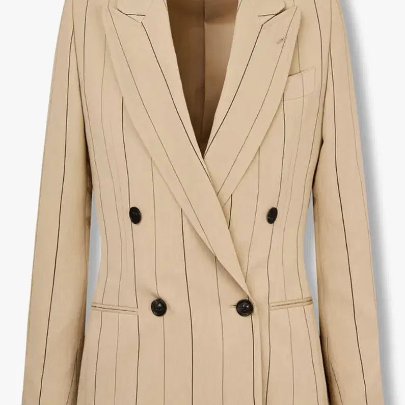 [BUNJANG] Lardini Women's Double-Breasted Striped Blazer / 라르디니 여성자켓