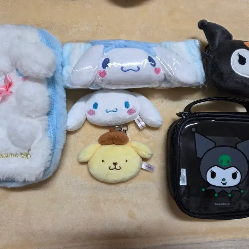 [BUNJANG] Sanrio Cinnamoroll, Kuromi, Pompompurin Bundle Set Pouch & Mirror & Headband / 산리오 시나모롤 쿠로미 폼폼푸린 세트