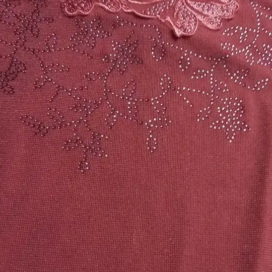 [BUNJANG] Rhinestone Lace T-shirt / 큐빅.레이스 이쁜티셔츠