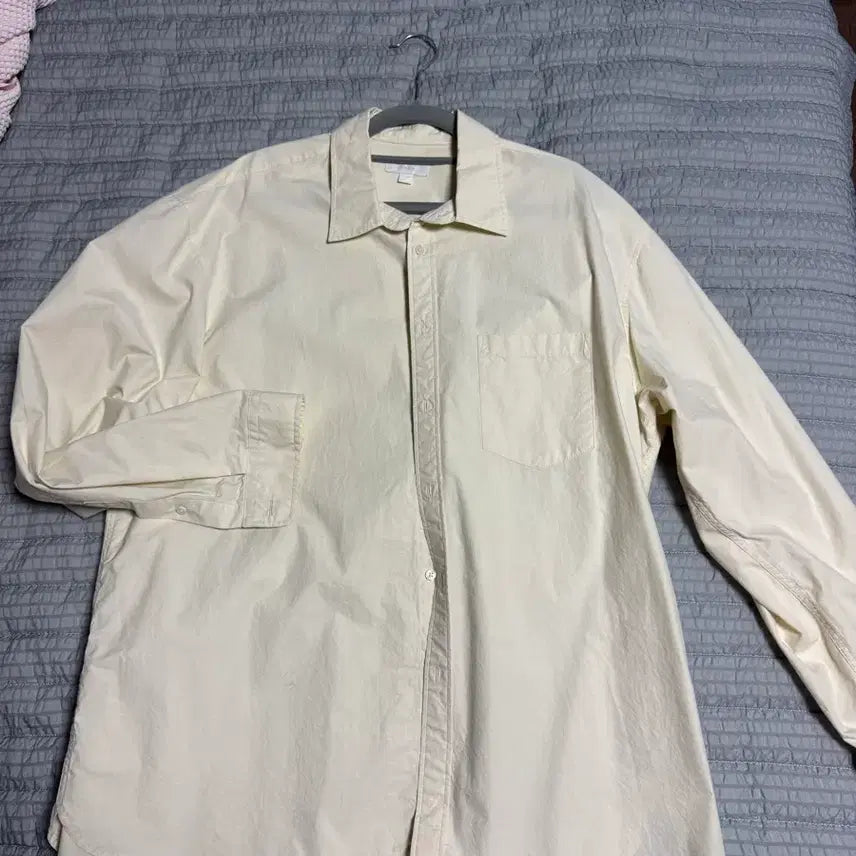 [BUNJANG] Men's Oxford Shirt Light Yellow Free Size / 남성 옥스포드 셔츠 라이트옐로우 free