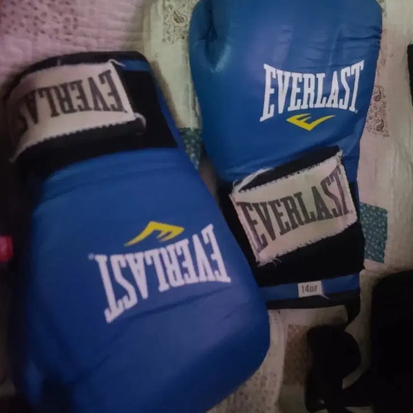[BUNJANG] Everlast Boxing Gloves Blue 14oz / 에버라스트 복싱 글러브 블루 색상 1세트