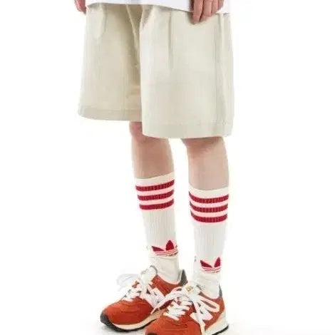 [BUNJANG] Code Graphy Deep One-Tuck Bermuda Shorts Beige L / [L]코드그라피 딥원턱 버뮤다 반바지 코튼