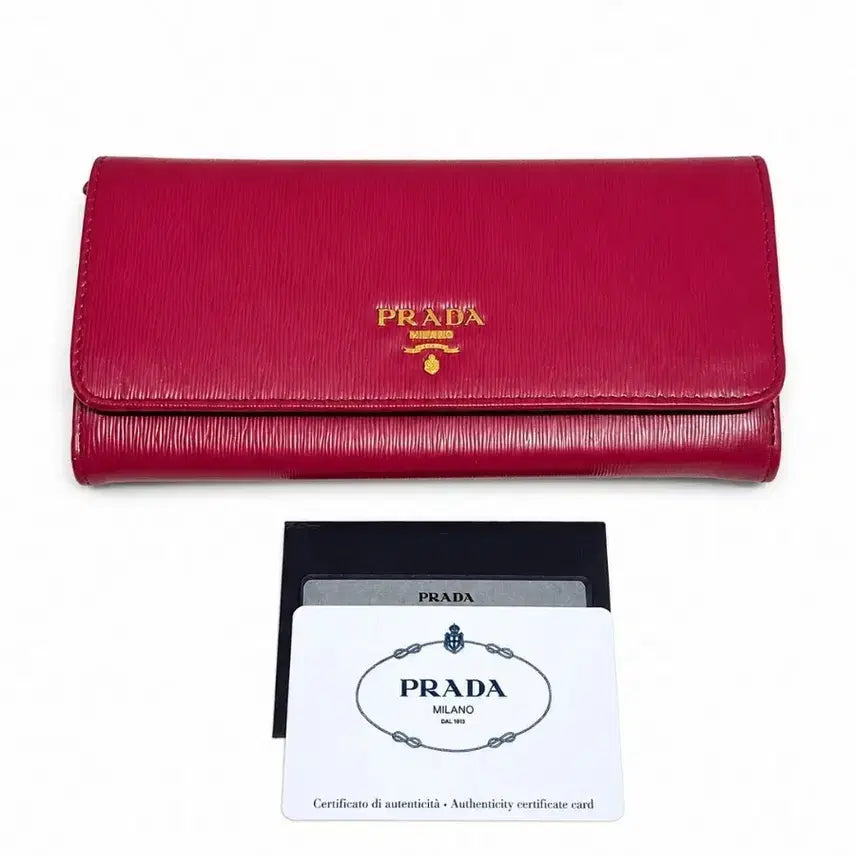 [BUNJANG] Prada Vitello Wallet Pink / [정품,S급]프라다 비텔로 핑크 장지갑
