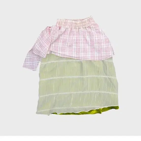 [BUNJANG] The Museum Visitor Chiffon Dot Layered Banding Skirt / [새상품] 더뮤지엄비지터 도트 레이어드 밴딩 스커트 CHIFFON DOT LAYERED BANDIN G SKIRT