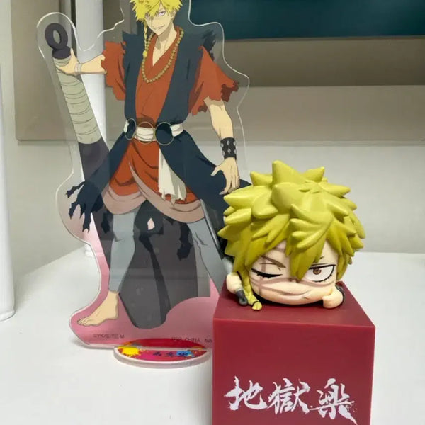 [BUNJANG] Jigokuraku Aza Chobe Bundle Set Figure and Acrylic Stand / 지옥락 아자 초베 일괄