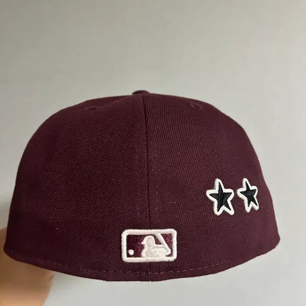 [BUNJANG] New Era 59FIFTY Burgundy Custom Baseball Cap 7 3/8 / 뉴에라 59FIFTY 버건디 7 3/8 커스텀