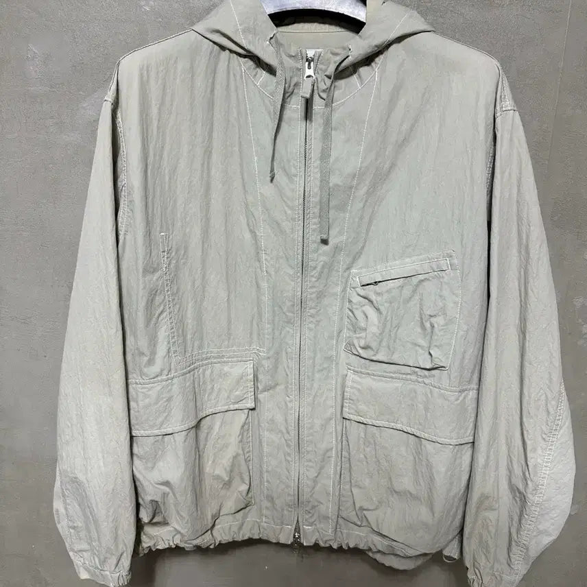 [BUNJANG] Espionage Ray Wind Parka Light Gray L / 에스피오나지 레이 윈드 파카 바람막이L 라이트 그레이