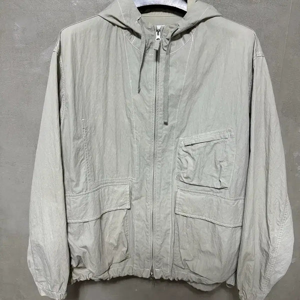 [BUNJANG] Espionage Ray Wind Parka Light Gray L / 에스피오나지 레이 윈드 파카 바람막이L 라이트 그레이