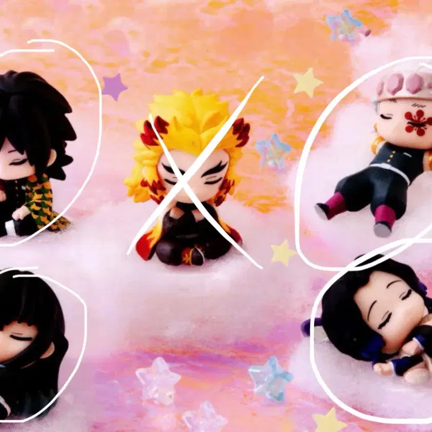 [BUNJANG] Demon Slayer Sleeping Series 2 Nemurasetai Gacha Set (4 Variants) / 귀멸의 칼날 잠자는 대열2 네무라세타이 가챠 4종 일괄