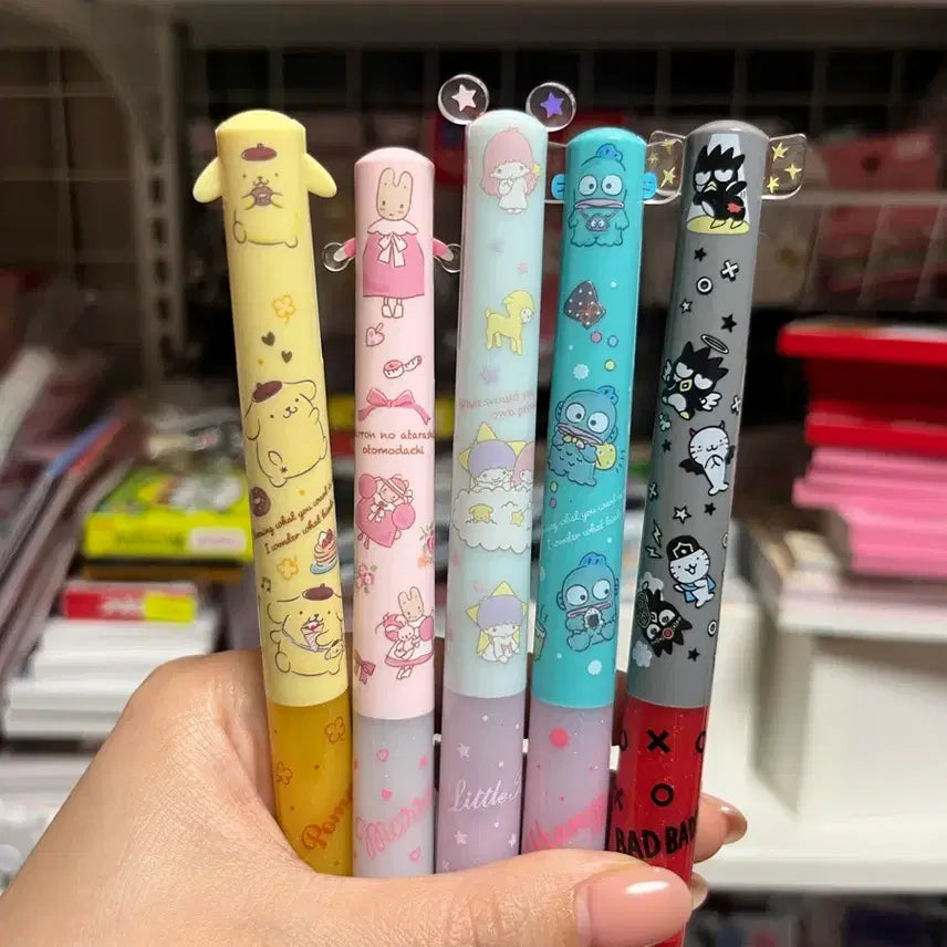 [BUNJANG] Sanrio Mimi 2-Color Ballpoint Pen Set / 산리오 미미 2색 볼펜 5종 개당 한교동