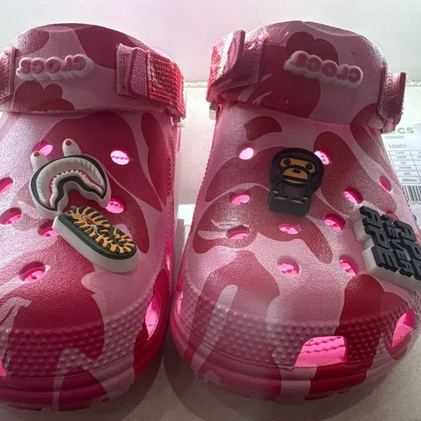 [BUNJANG] Crocs x Bape Camo Pink Mule / 크록스 베이프 카모 핑크 뮬