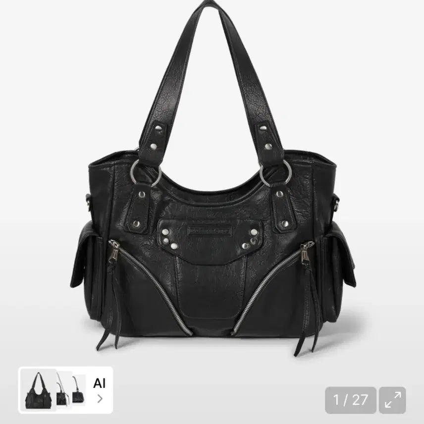 [BUNJANG] Lee Wooga Kama Caras Black Shoulder Bag / [택포] 이우가마카라스 숄더백 블랙