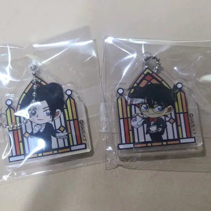 [BUNJANG] Detective Conan The Chalice of Darkness Acrylic Keychain Conan & Yui Bundle / 명탐정코난 척안의잔상 카페 아크릴 키링 코난 유이