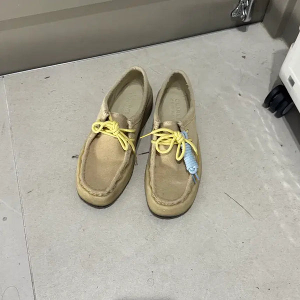 [BUNJANG] Clarks Wallabee Beige Shoes / 클락스 왈라비 베이지 235