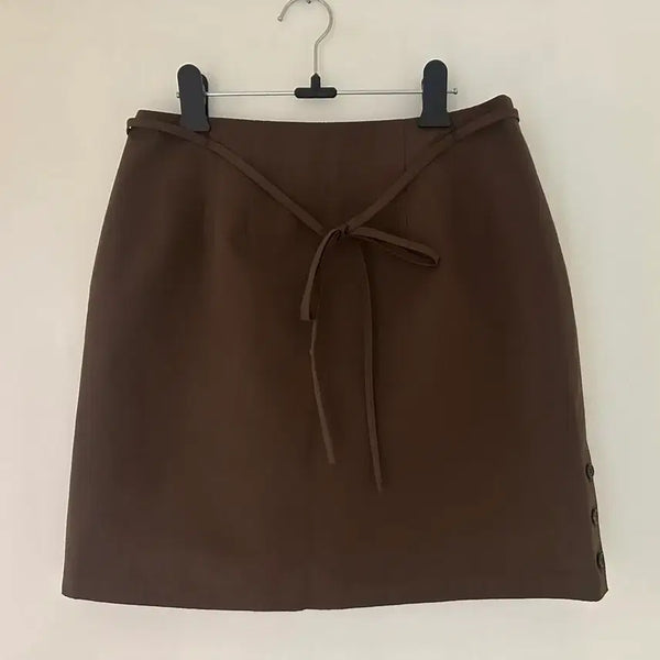 [BUNJANG] LEROBE Twill Mini Skirt Brown / (새상품) LEROBE 바스락 브라운 스커트