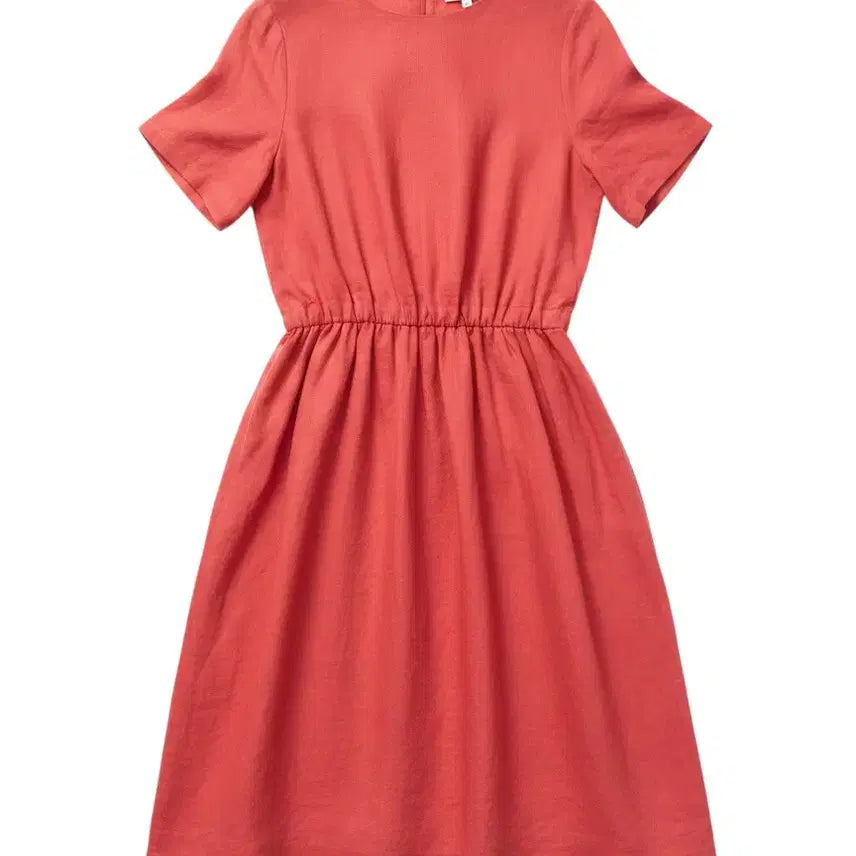 [BUNJANG] AILE Linen-Feel Short-Sleeve Dress Vintage / 여성F/ AILE 마 린넨 느낌 반팔 원피스 빈티지킹