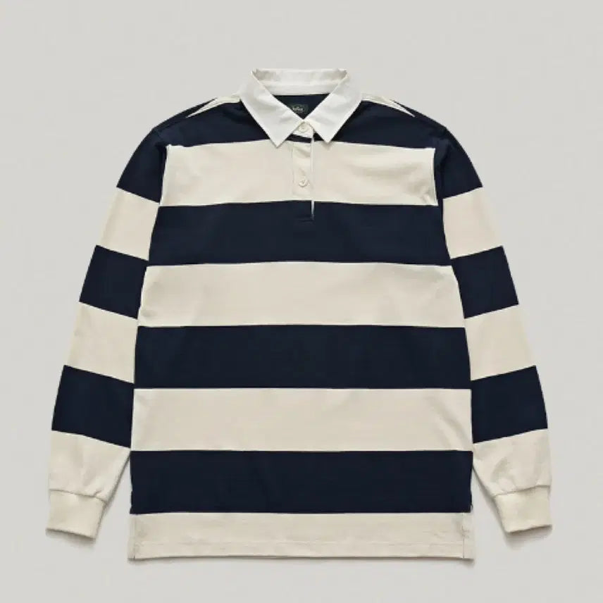 [BUNJANG] The Barnet Rugby Shirt Navy/Ivory / 더바넷 럭비셔츠 네이비/아이보리