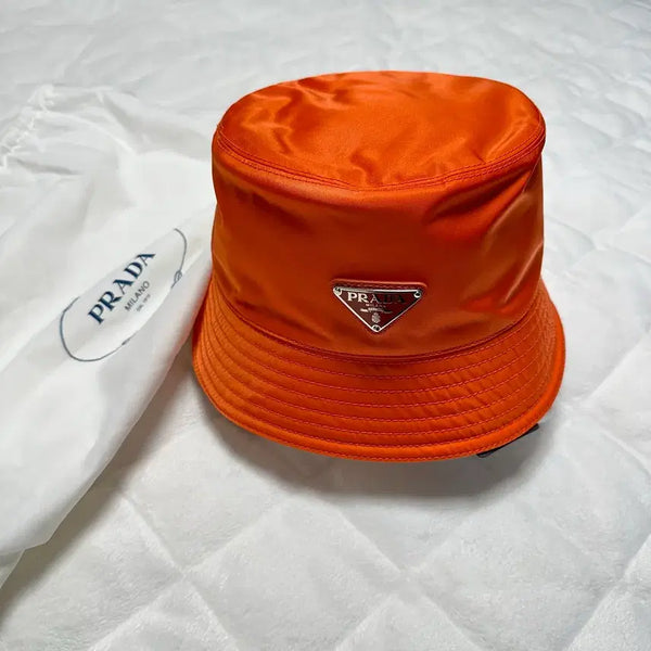 [BUNJANG] Prada Re-Nylon Orange Bucket Hat L / 프라다 리나일론 오렌지 버킷햇 L