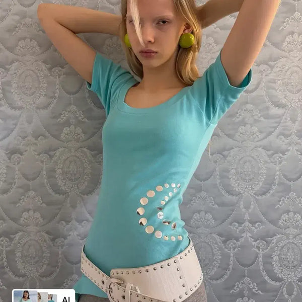 [BUNJANG] Just House Mint T-Shirt (Wonhee's Wear) / 저스트 하우스 민트 반팔티 원희착용