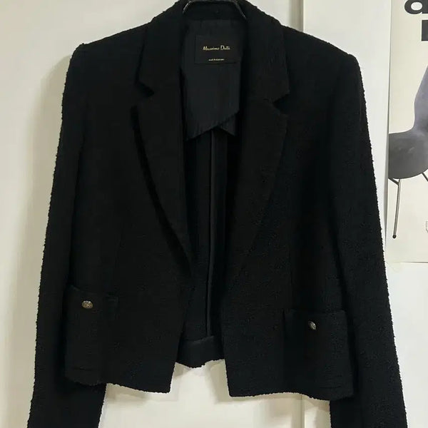 [BUNJANG] Massimo Dutti Black Tweed Jacket / 마시모두띠 블랙 트위드 자켓