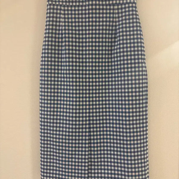 [BUNJANG] Checkered Midi Skirt / 체크 미디 스커트