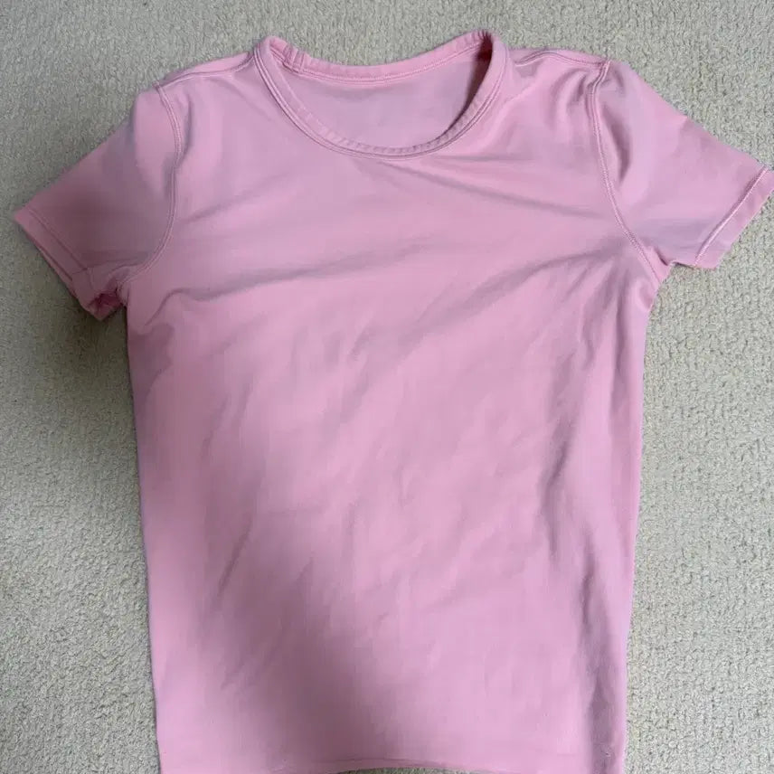 [BUNJANG] Lululemon Short Sleeve T-Shirt Pink / 룰루레몬 반팔 티셔츠 핑크