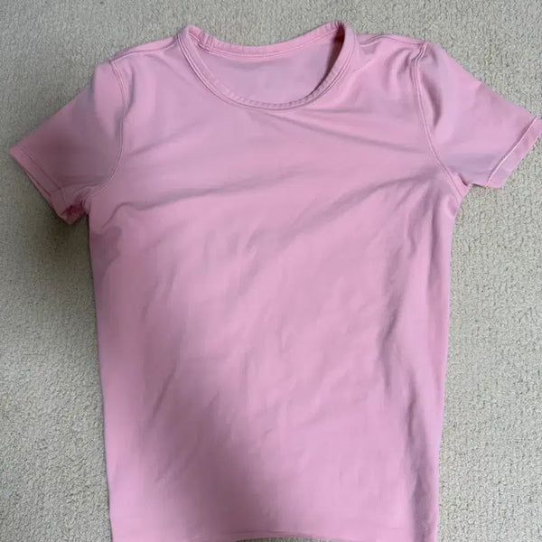 [BUNJANG] Lululemon Short Sleeve T-Shirt Pink / 룰루레몬 반팔 티셔츠 핑크