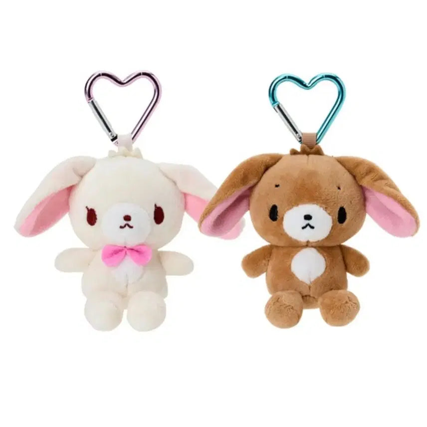 [BUNJANG] Sanrio Sugarbunnies Shirousa Kurousa Mini Mascot Heart Keychain Carabiner / 산리오 슈가바니즈 시로우사 쿠로우사 미니 마스코트 하트 키홀더 카라비너