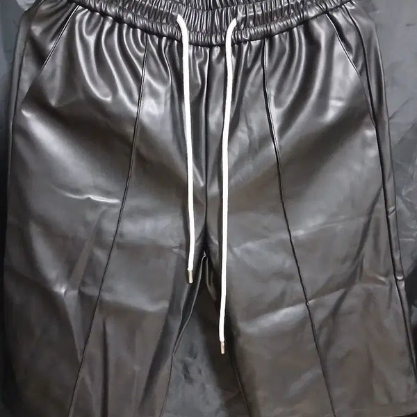 [BUNJANG] Kang Sisters Faux Leather Bermuda Shorts / 강자매 레자 버뮤다 팬츠