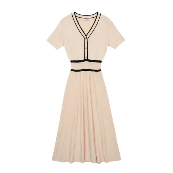[BUNJANG] JIGOTT Women's Short-Sleeve Knit Long Dress / 여성F/ JJ지고트 반팔 니트 롱원피스 빈티지킹