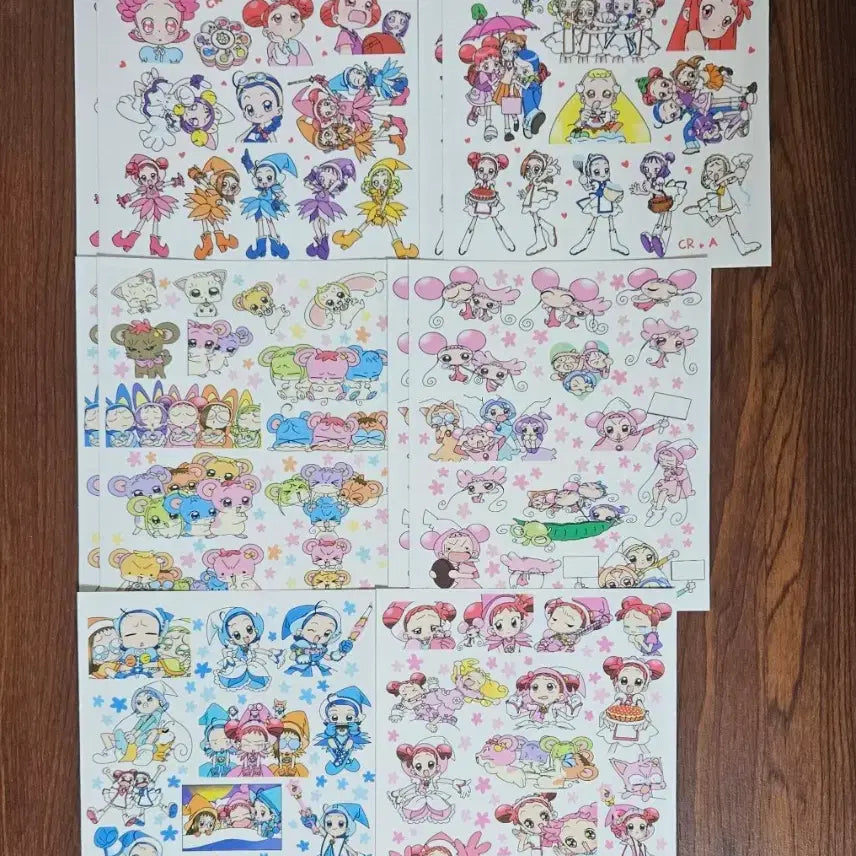 [BUNJANG] Ojamajo Doremi Anime Sticker Set / 꼬마 마법사 레미 애니 인믹 인스 다꾸 스티커 띵 처분