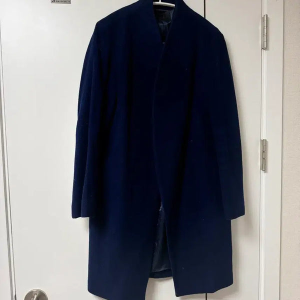 [BUNJANG] Sara J Navy Wool Coat / 사라제이 SARA J 네이비 코트
