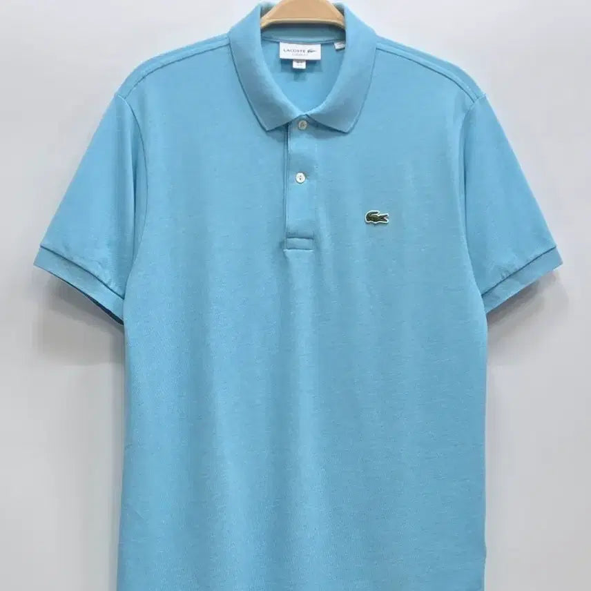 [BUNJANG] Lacoste Men's Classic Fit Short Sleeve Polo Shirt Sky Blue / 라코스테 남성 클래식핏 반팔 폴로 셔츠 스카이블루