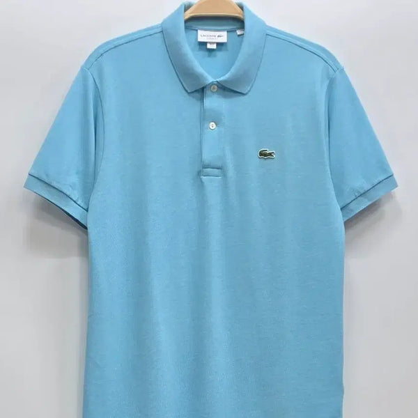 [BUNJANG] Lacoste Men's Classic Fit Short Sleeve Polo Shirt Sky Blue / 라코스테 남성 클래식핏 반팔 폴로 셔츠 스카이블루