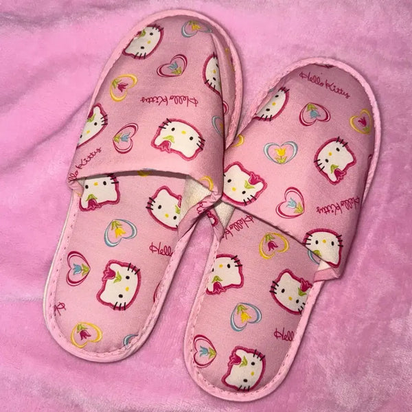 [BUNJANG] Sanrio Classic Kitty Slippers / 산리오 고전 키티 슬리퍼