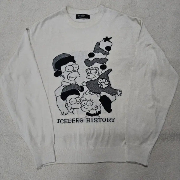 [BUNJANG] Iceberg History Simpsons Knit Sweater / 아이스버그 히스토리 이탈리아 빈티지 심슨 니트 급처