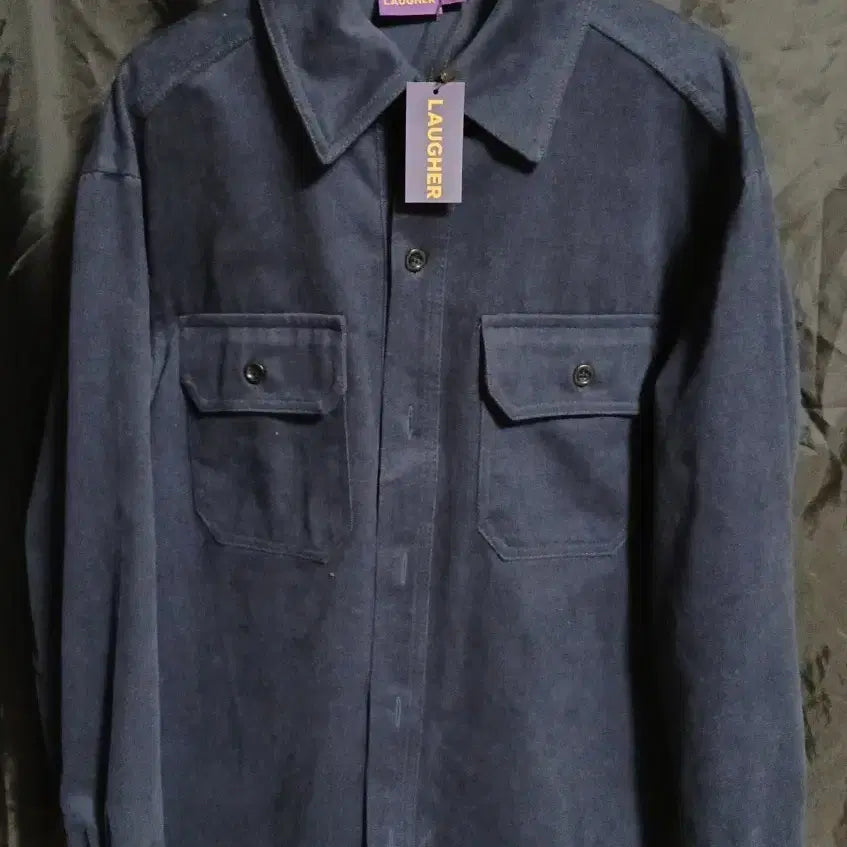 [BUNJANG] LAUGHER Navy Cotton Shirt M / LAUGHER 라퍼 셔츠 M 네이비