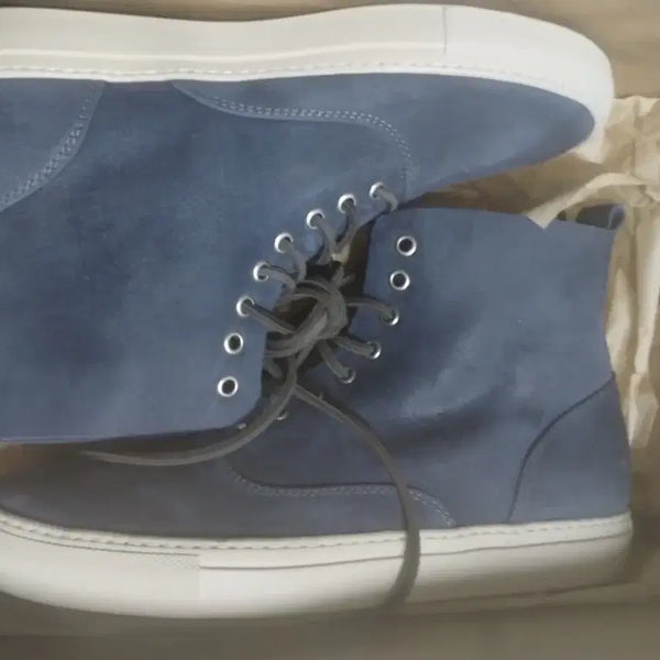 [BUNJANG] Buttero High Suede Sneakers Navy / 부테로 하이 네이비