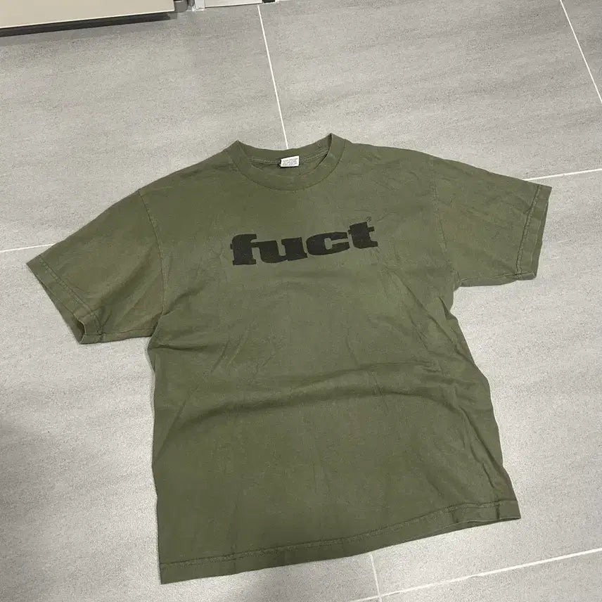 [BUNJANG] FUCT Short Sleeve T-Shirt Olive L / FUCT 퍽트 반팔티 올리브 L