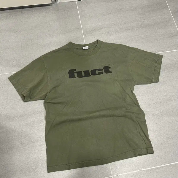 [BUNJANG] FUCT Short Sleeve T-Shirt Olive L / FUCT 퍽트 반팔티 올리브 L