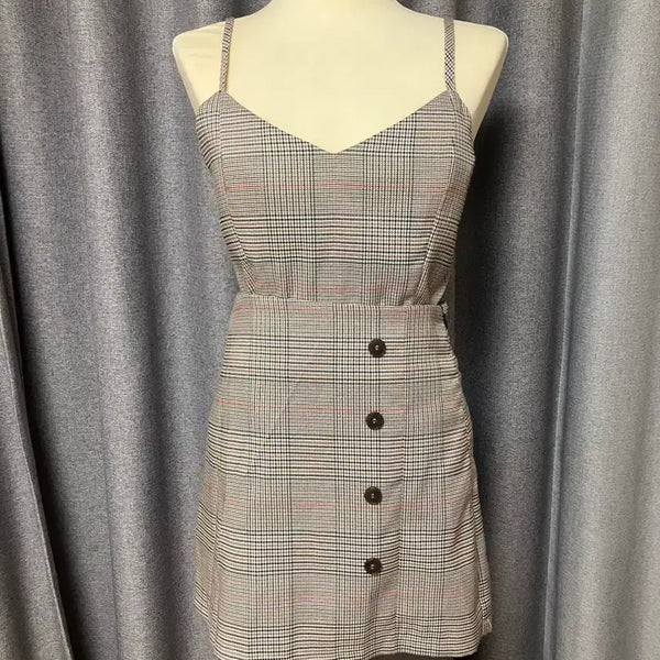 [BUNJANG] Checkered Bustier Two-Piece Dress / (거의 새상품) 체크 패턴 뷔스티에 투피스 원피스