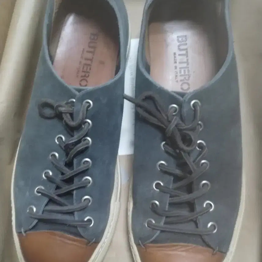 [BUNJANG] Buttero Low Suede Two-Tone Sneakers / 부테로 로우