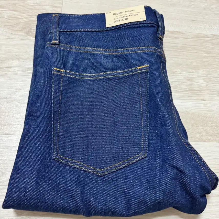[BUNJANG] Muji Regular Straight Denim Pants Size 31/30 / 무인양품 레귤러 스트레이트 데님팬츠 31/30사이즈새상품