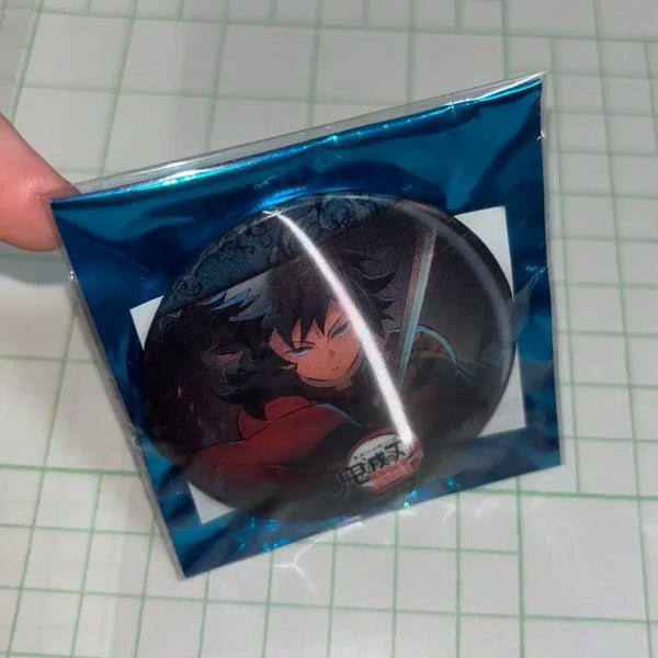 [BUNJANG] Demon Slayer Giyu Water Breathing Lenticular Animation Can Badge A / 귀멸의 칼날 기유 물의 호흡 렌티큘러 애니메이션 캔뱃지 A