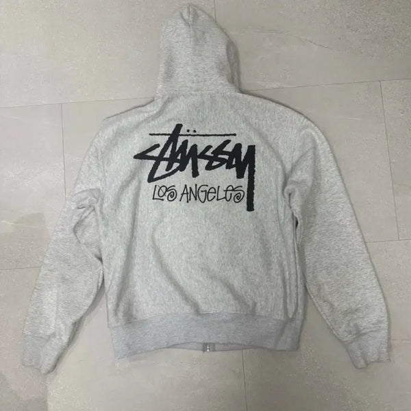 [BUNJANG] Stussy LA Stock Logo Hoodie / 스투시 la 스탁 후드집업 L