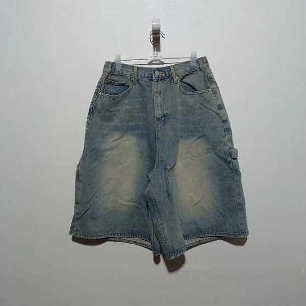 [BUNJANG] Comma Shop Women's Carpenter Denim Shorts L / 콤마샵 여성 카펜터 데님 반바지 L (26A1706)