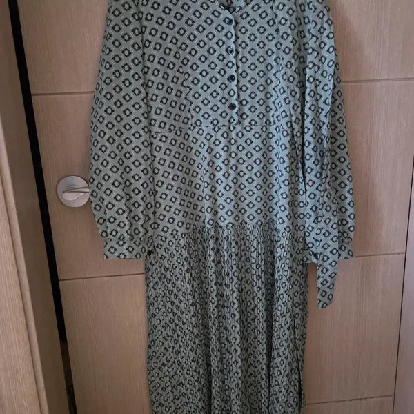 [BUNJANG] Patterned Long Dress / 패턴 롱 원피스