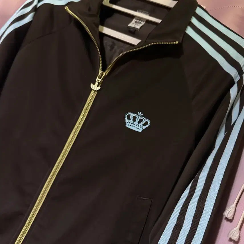 [BUNJANG] Adidas Firebird Track Top - Brown/Blue / 아디다스져지 아디다스 브라운 하늘 파이어버드 트랙탑 미시엘리엇 희귀 집업