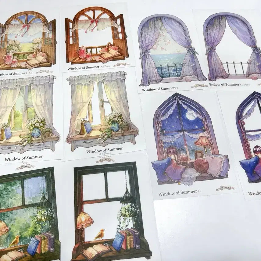 [BUNJANG] Hwara Window PET & Matte Paper Sticker Set / 화라 창문 pet+모조지스티커