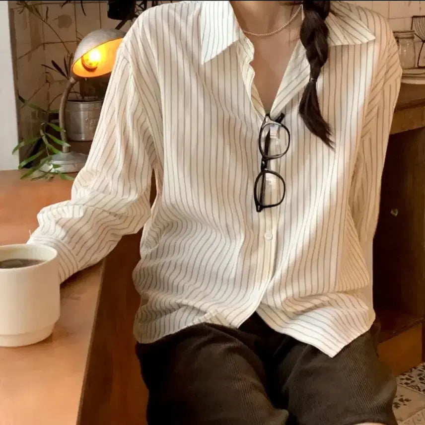 [BUNJANG] Moment Stripe Shirt / 모먼 스트라이프 셔츠
